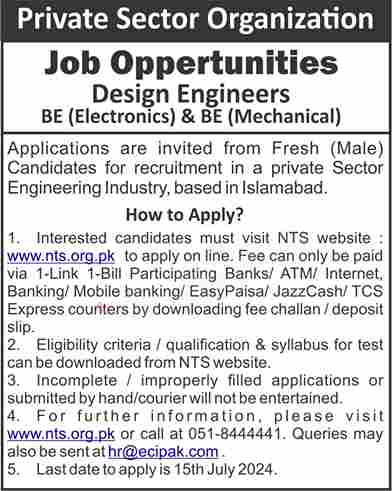Latest NTS National Testing Service Jobs 2024 Download Application Form